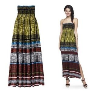 Xhilaration tribal Smocked Strapless maxi Sundress
Size XXL Multicolor Rayon